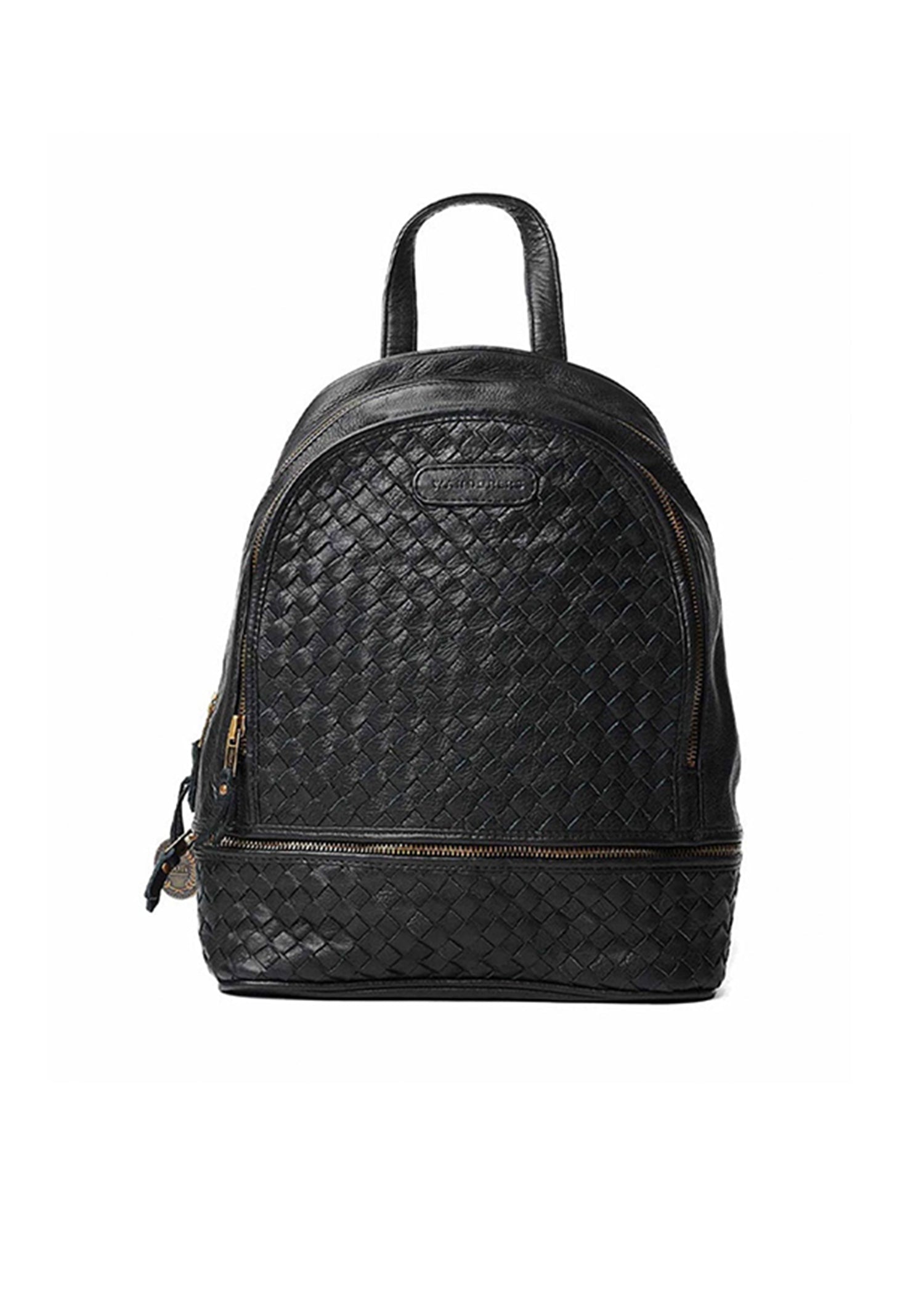 black woven leather backpack The Pompeii Backpack / Black | Full Grain, Buttery Soft Leather Goods