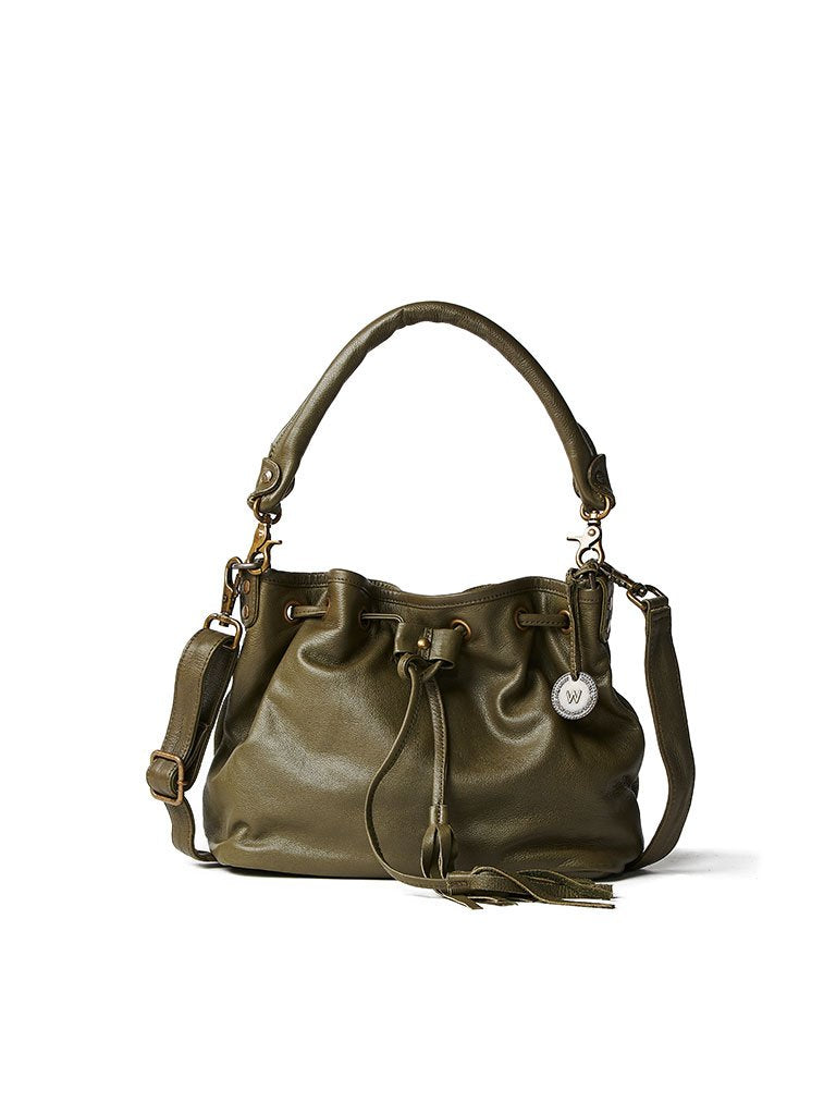Fossil Haven Small Leather Bucket Bag in Brown