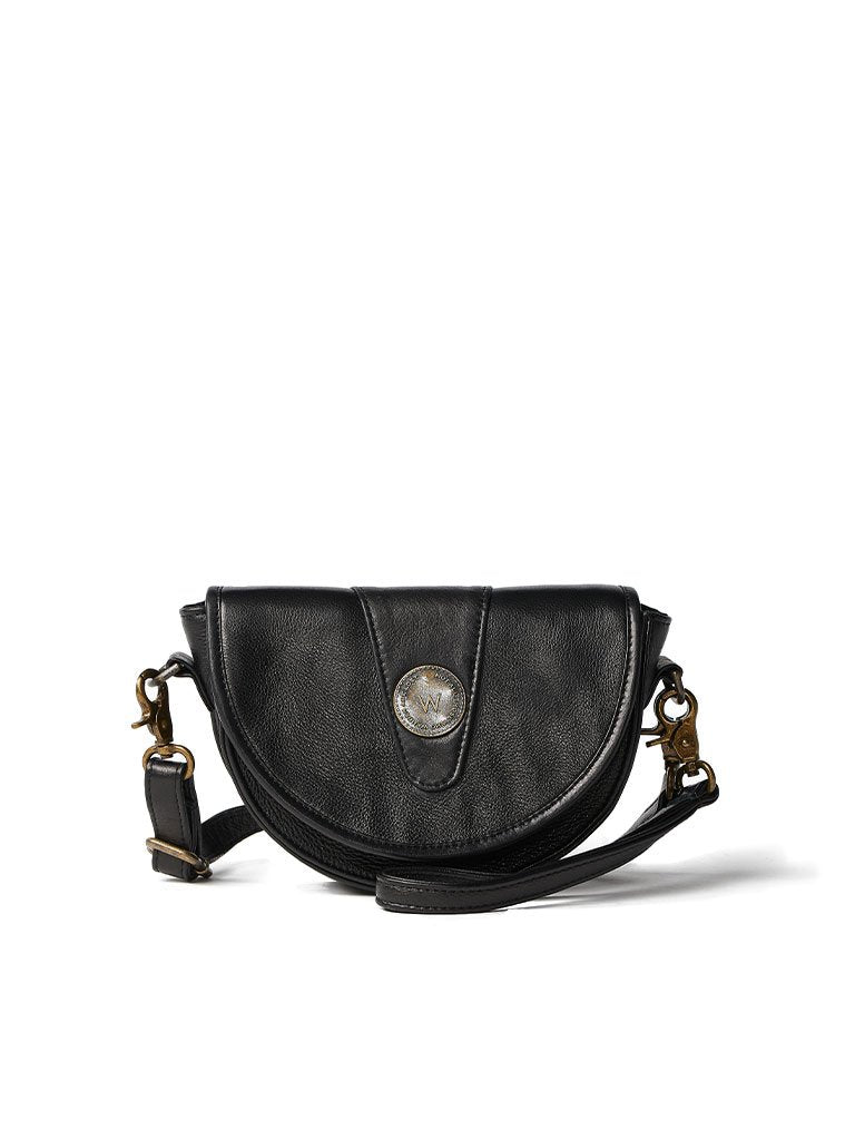 Mini Black Leather Belt Bag 