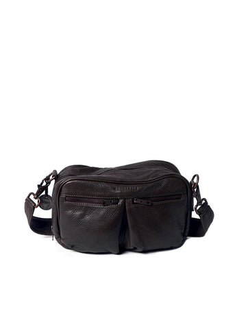 Firenze Hip Bag, Black Leather
