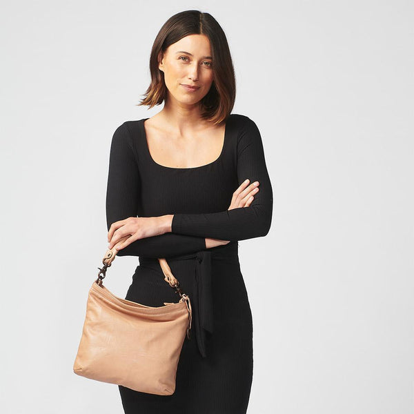 Medium Black Helen Hobo Purse - Soft Leather Bag