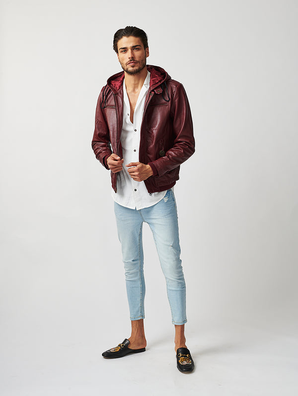 How To Style A Burgundy Leather Jacket - My Style Pill